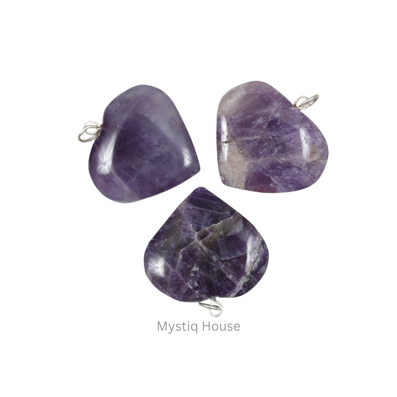 Amethyst Big Heart Pendant - MystiqHouse