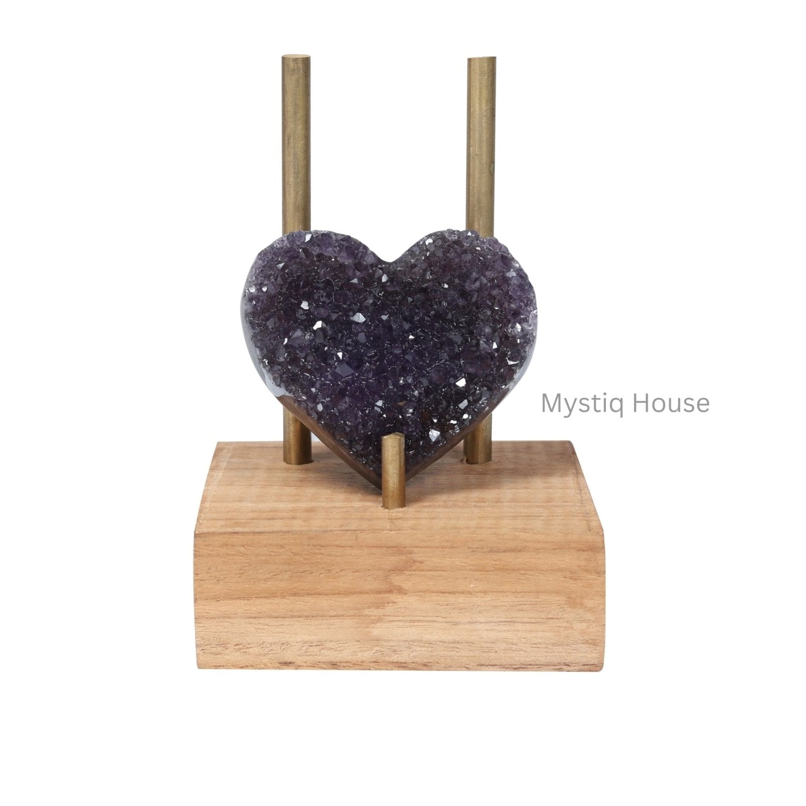 Amethyst Heart Cluster With Stand - MystiqHouse