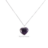 Amethyst Mini Heart Pendant - MystiqHouse