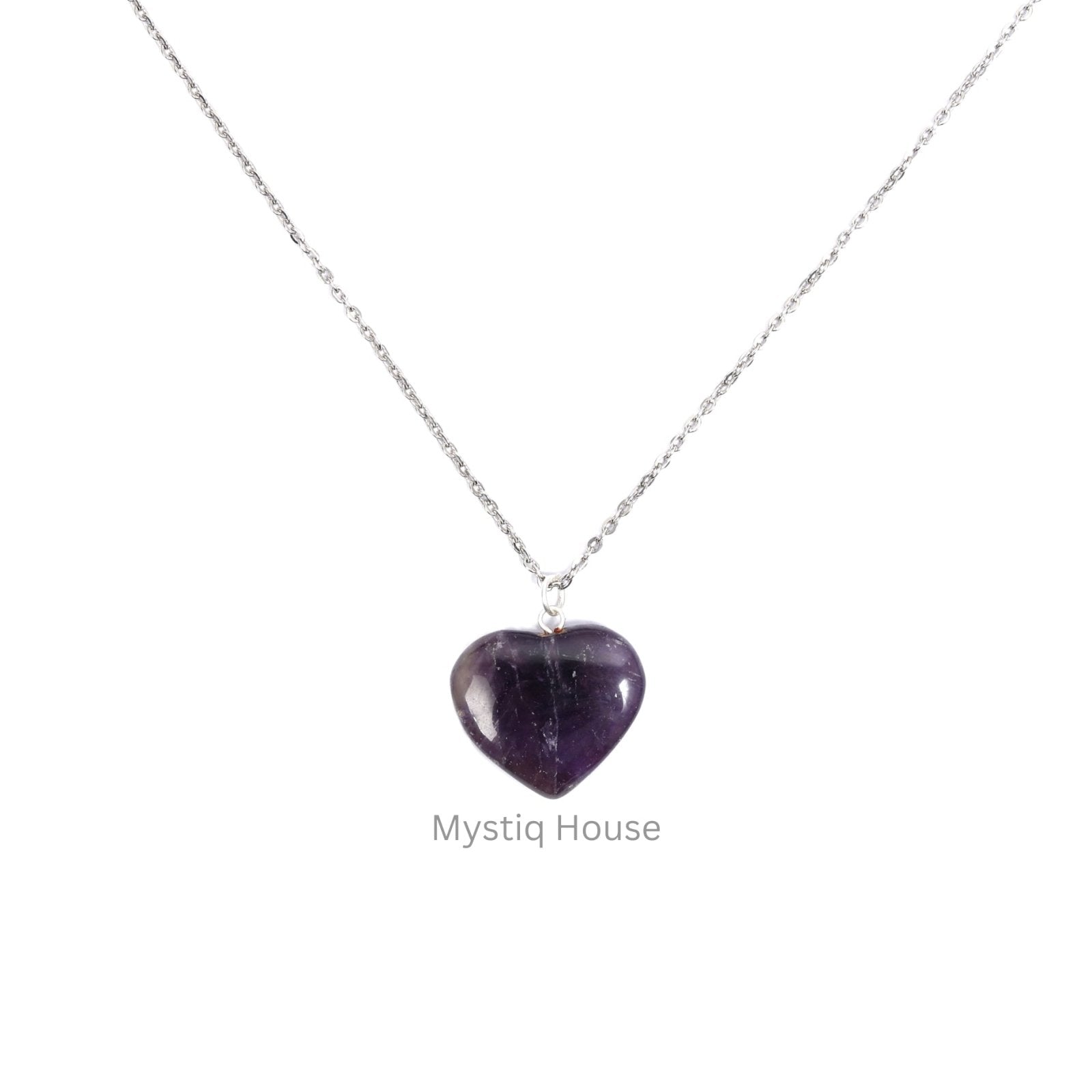 Amethyst Mini Heart Pendant - MystiqHouse