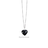 Black Tourmaline Mini Heart Pendant - MystiqHouse