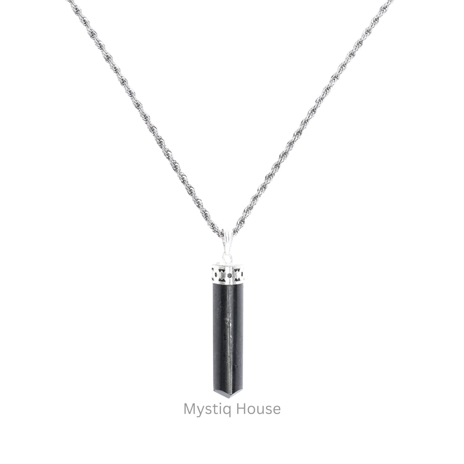 Black Tourmaline Pencil Pendant - MystiqHouse