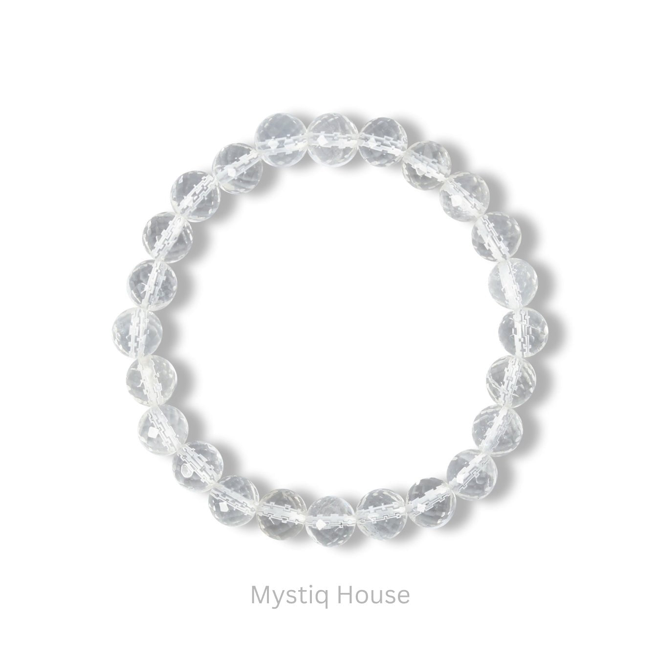 Clear Quartz 8mm Faceted Bracelet - MystiqHouse