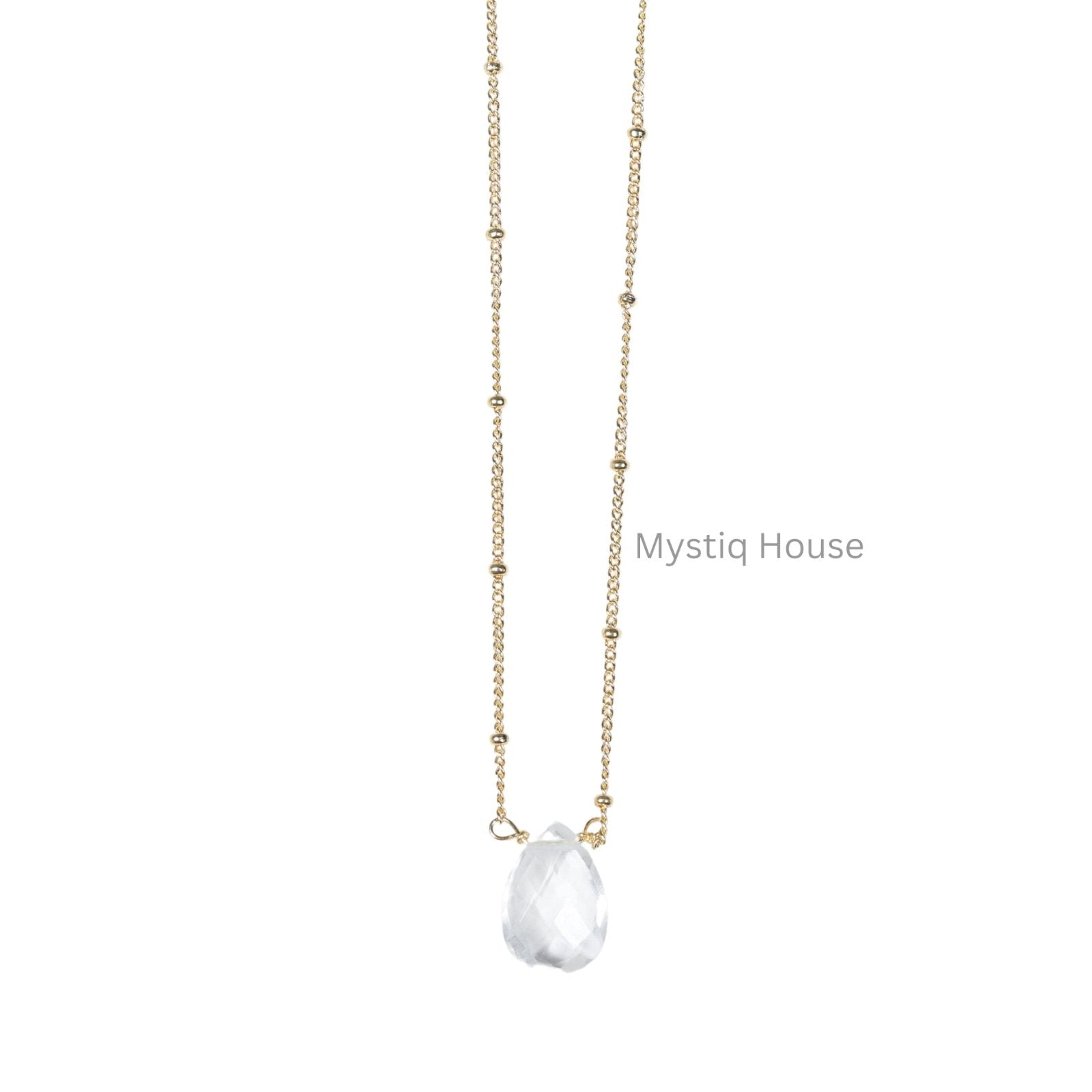 Clear Quartz Drop Necklace - MystiqHouse