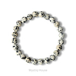 Dalmation Jasper 8mm Bracelet - MystiqHouse