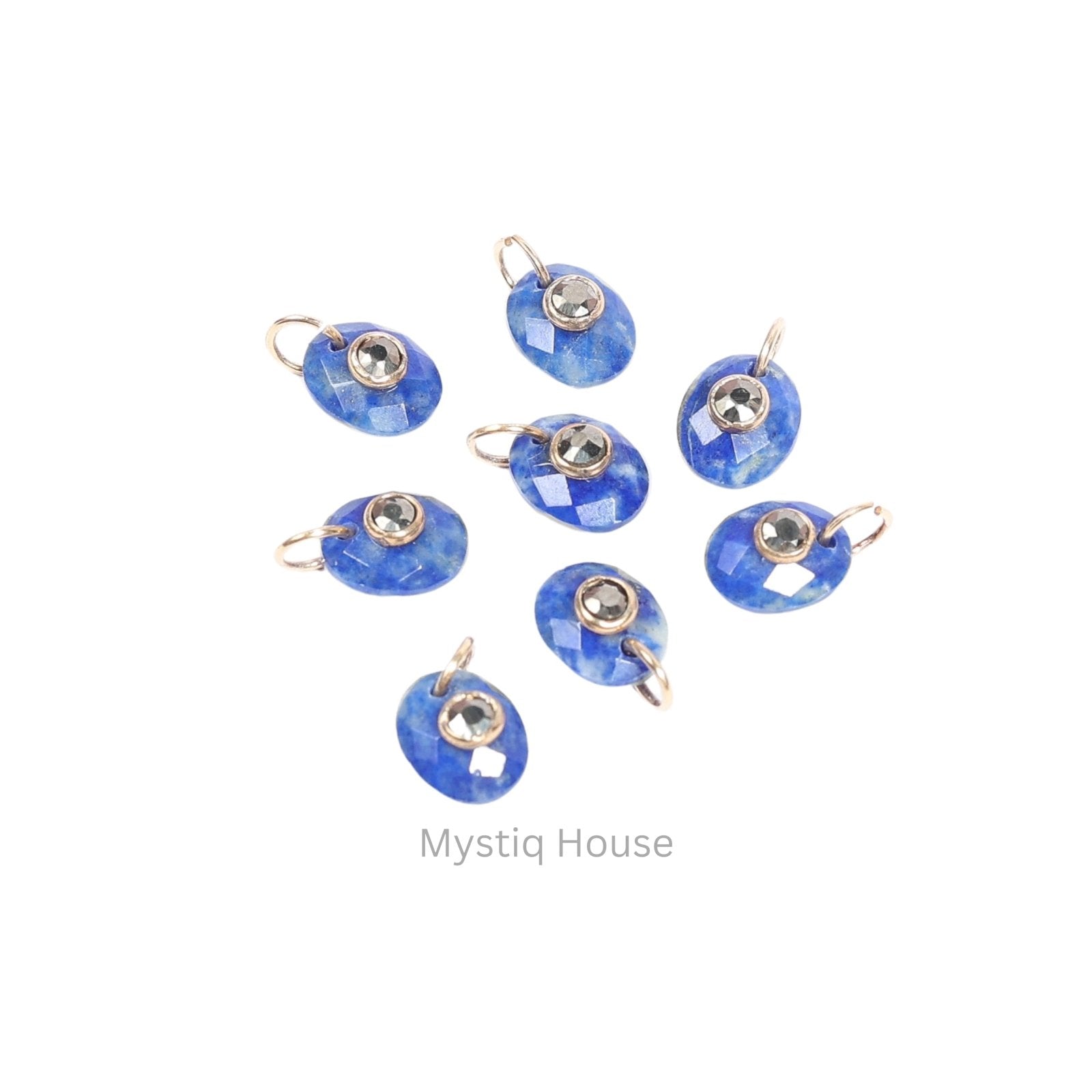 Faceted Lapis Lazuli & Pyrite 92.5 Silver Pendant - MystiqHouse