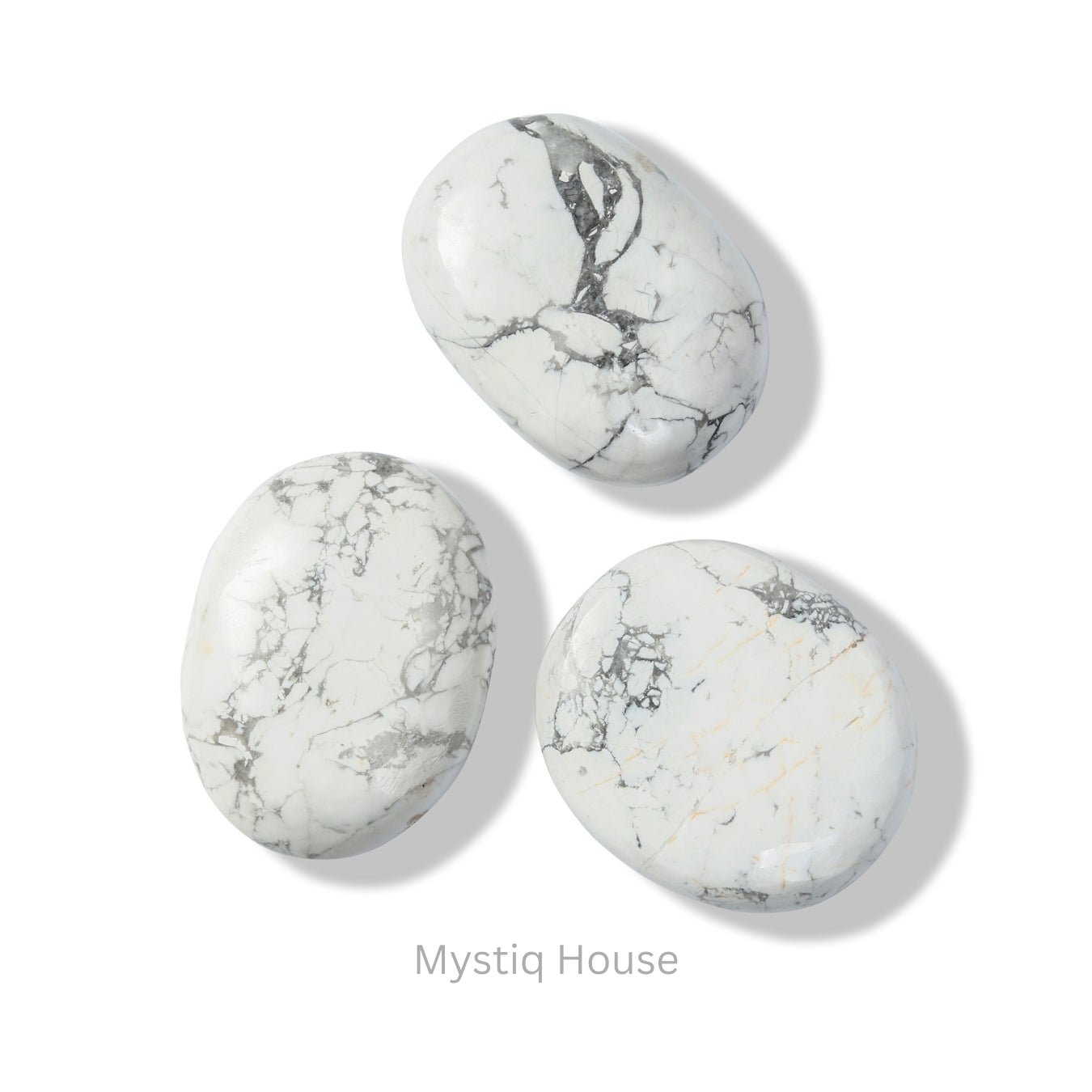 Howlite Palm Stone - MystiqHouse
