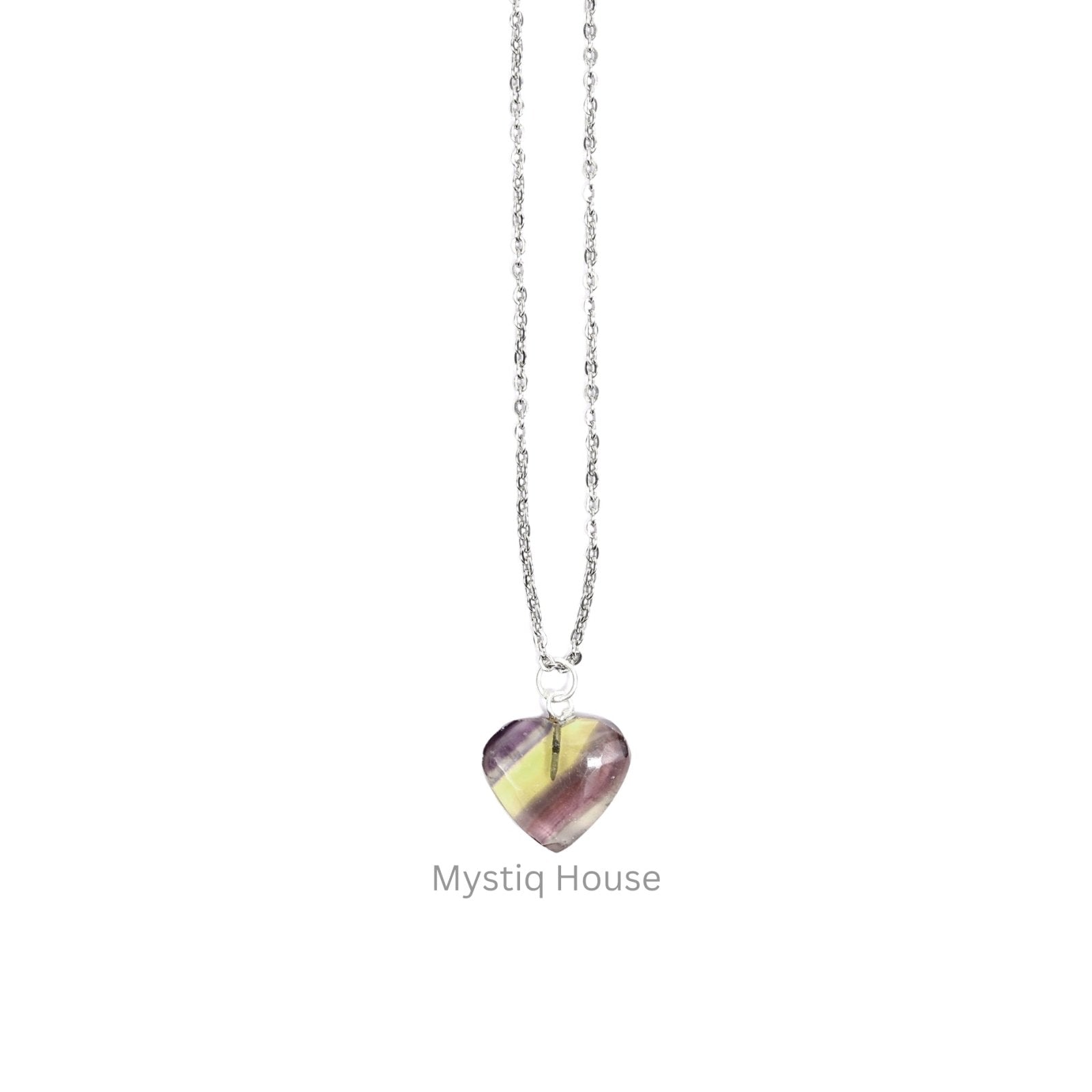 Multi Fluorite Mini Heart Pendant - MystiqHouse