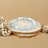 Natural Aquamarine 8mm Bracelet - MystiqHouse