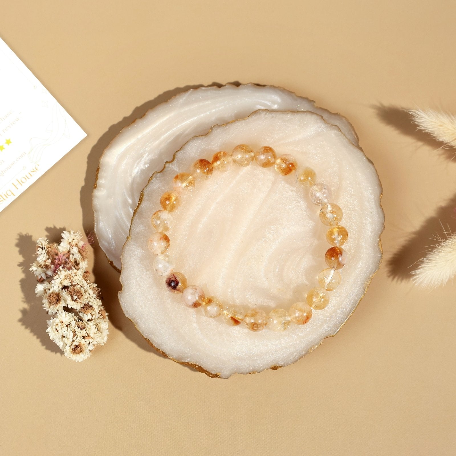 Natural Citrine 8mm Bracelet - MystiqHouse
