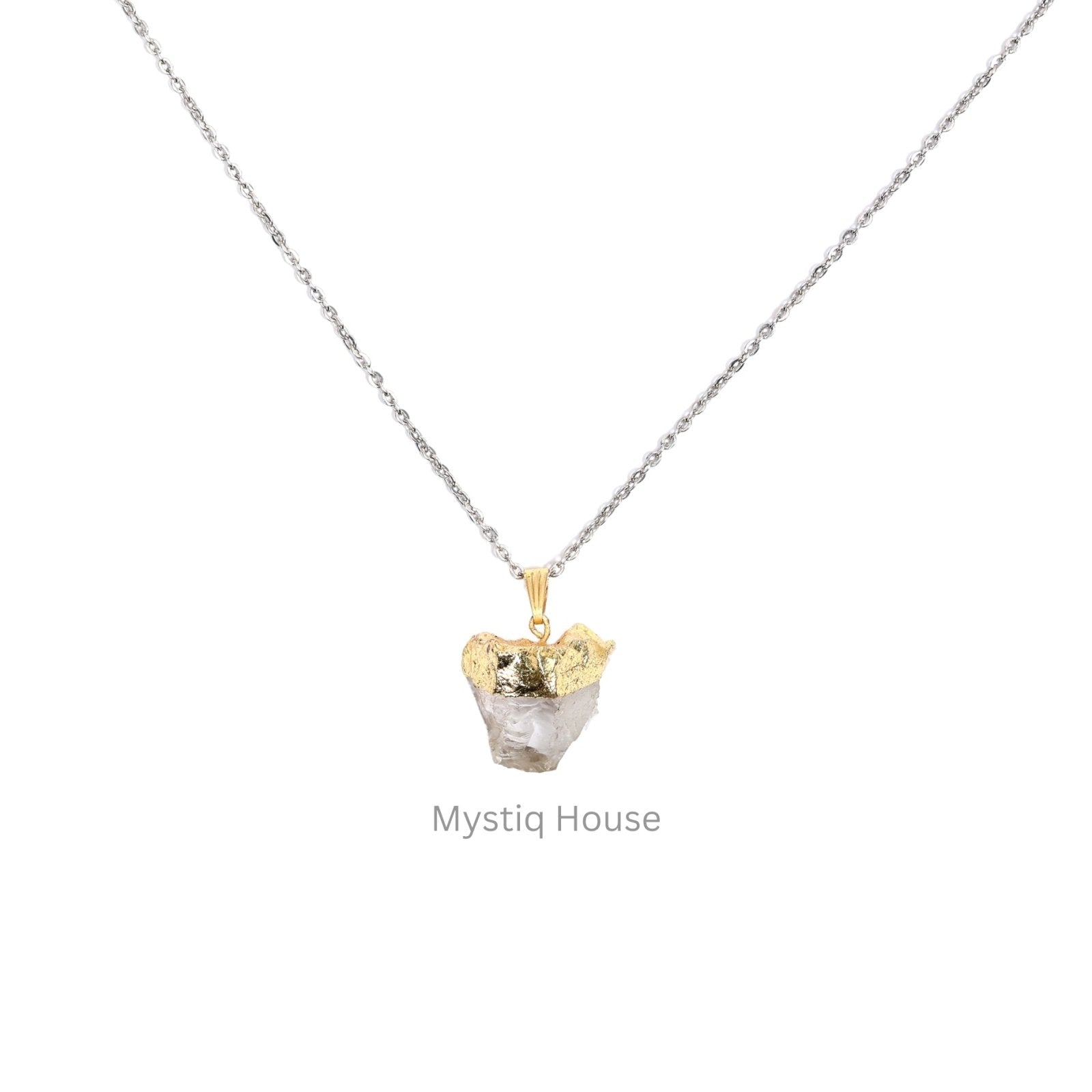 Raw loop Clear Quartz Pendant - MystiqHouse