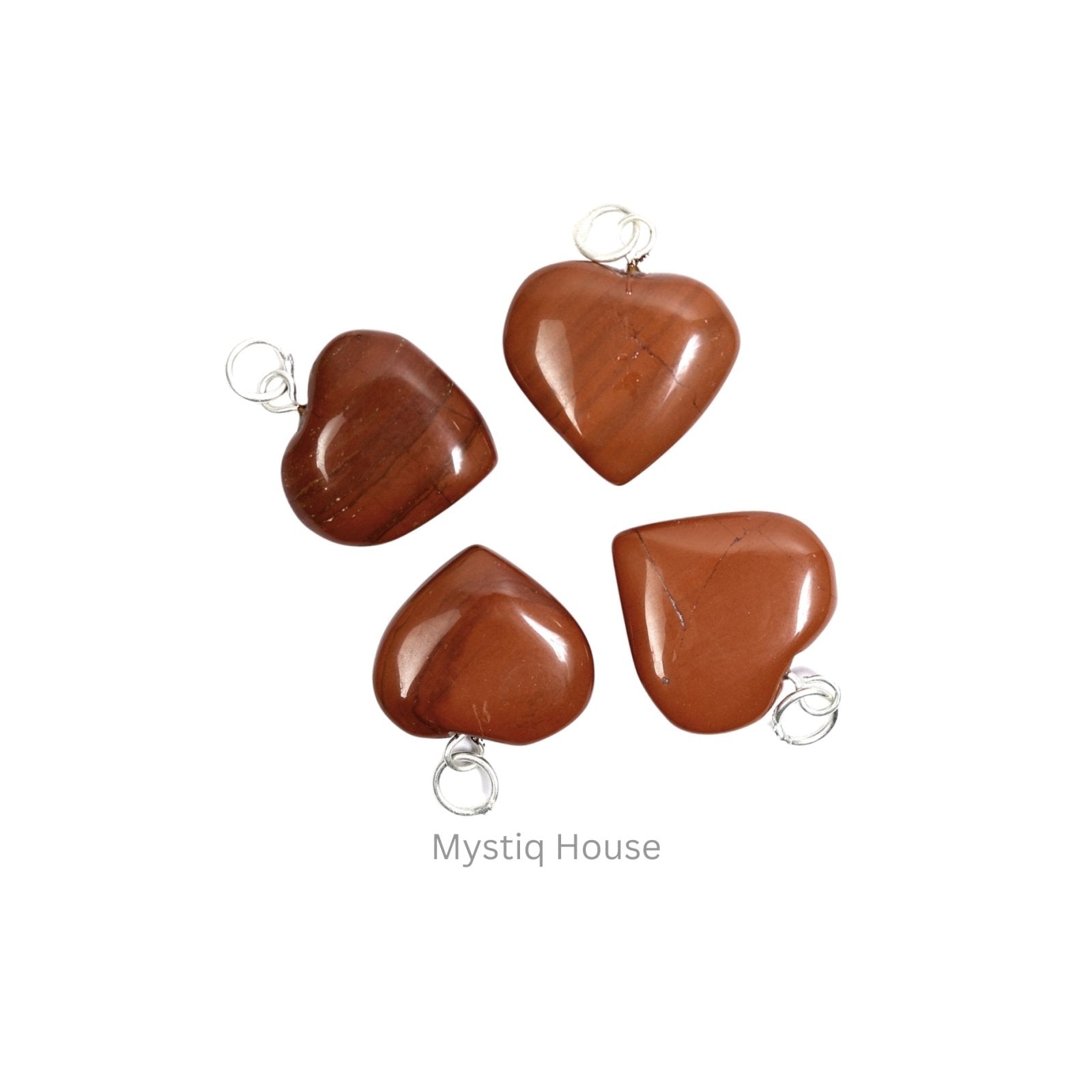 Red Jasper Mini Heart Pendant - MystiqHouse