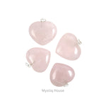 Rose Quartz Big Heart Pendant - MystiqHouse
