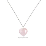 Rose Quartz Big Heart Pendant - MystiqHouse