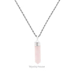 Rose Quartz Pencil Pendant - MystiqHouse