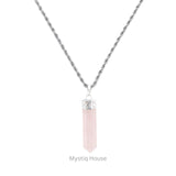 Rose Quartz Pencil Pendant - MystiqHouse