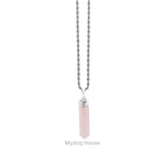 Rose Quartz Pencil Pendant - MystiqHouse