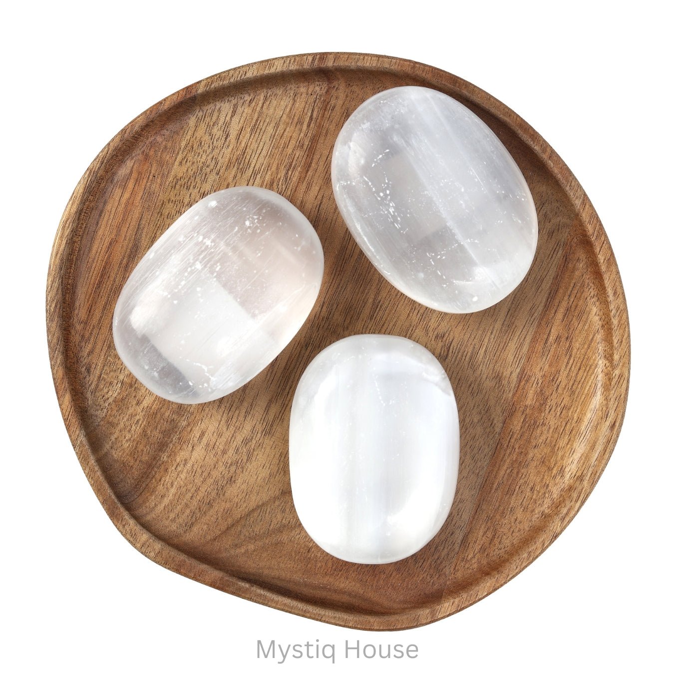 Selenite Palm Stone - MystiqHouse