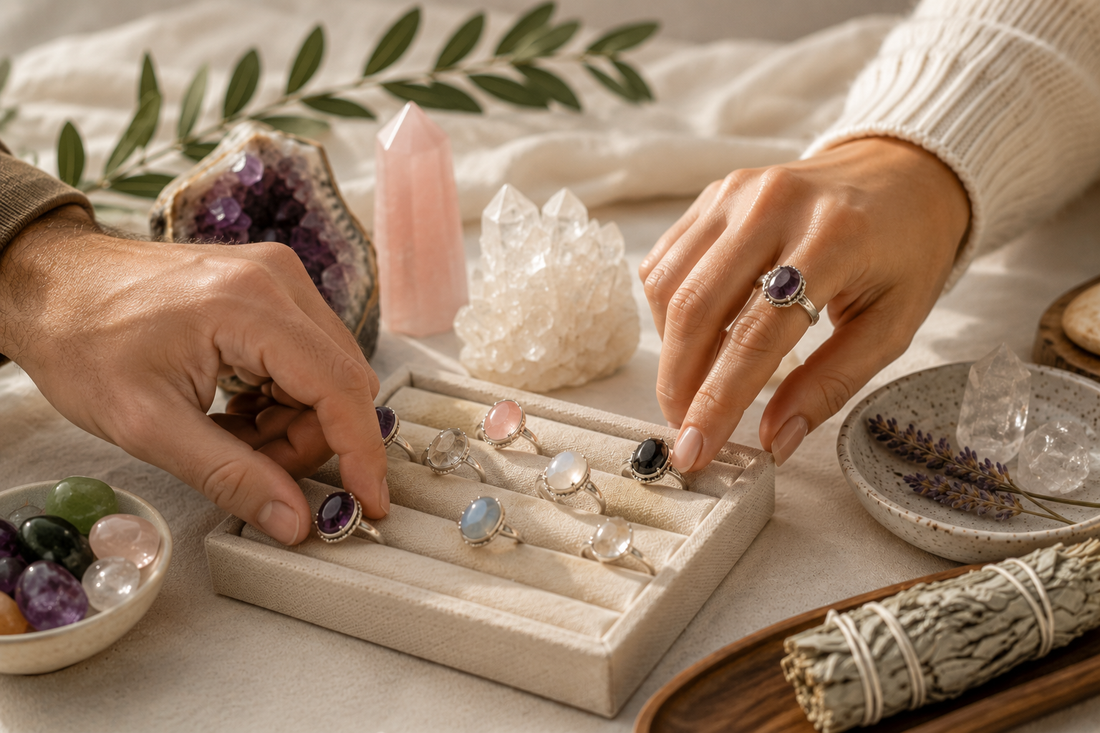 Crystal ring for men and women