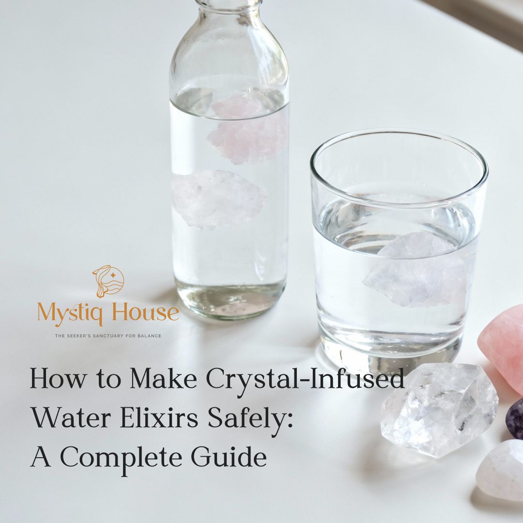 Mystiq House Clear Quartz tumbles, Rose Quartz Tumbles in a jar to make crystal elixir for healing purpose.