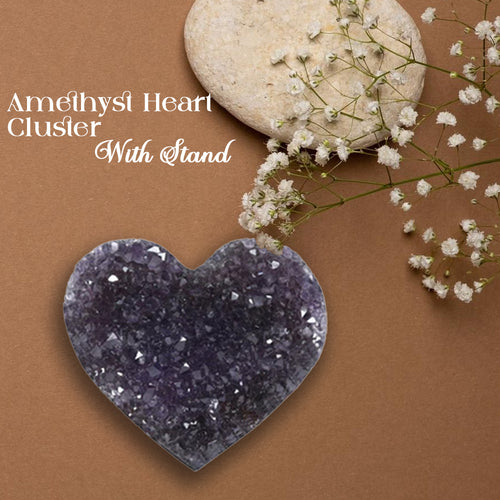 Amethyst Heart Cluster With Stand Img