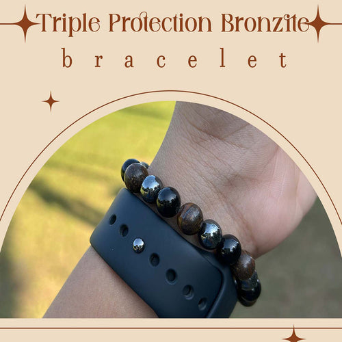 Triple Protection Bronzite 8mm Bracelet Img