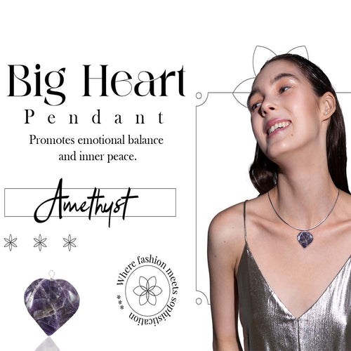 Amethyst Big Heart Pendant Img