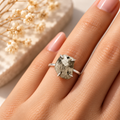 Premium Pyrite Stone Cluster Ring