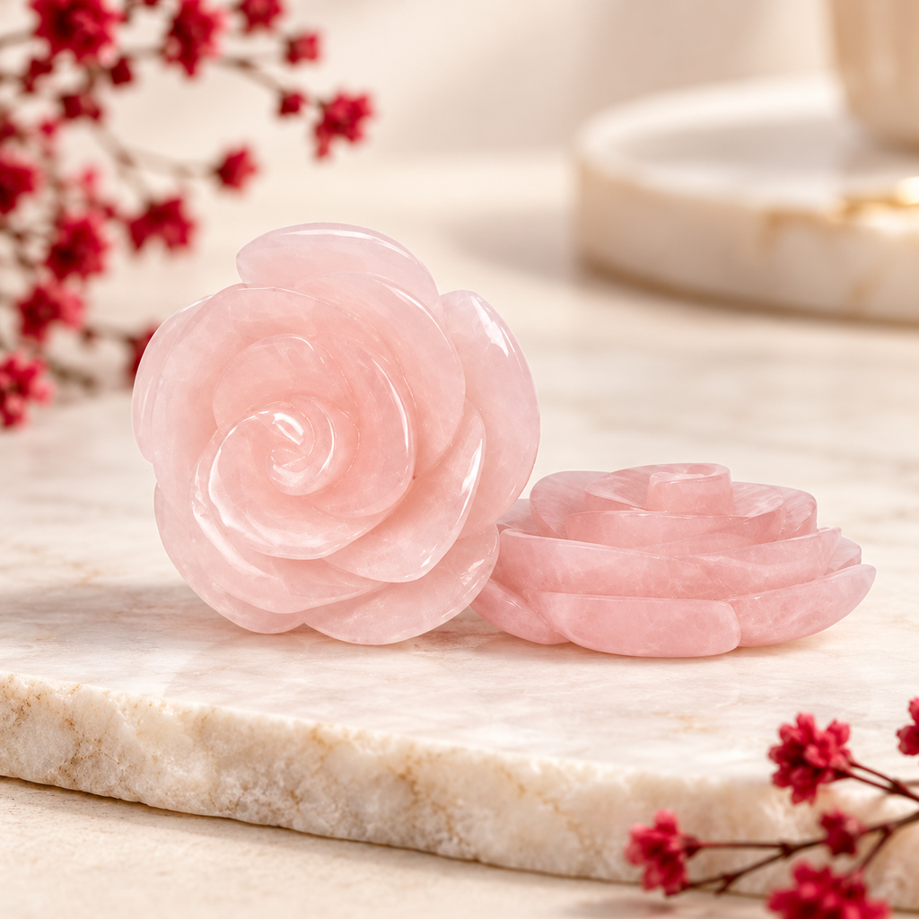 Rose Quartz Flower