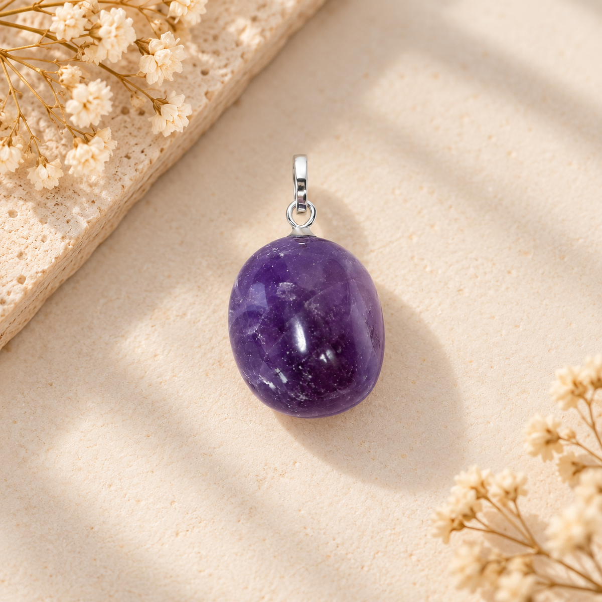 Amethyst Tumble Pendant