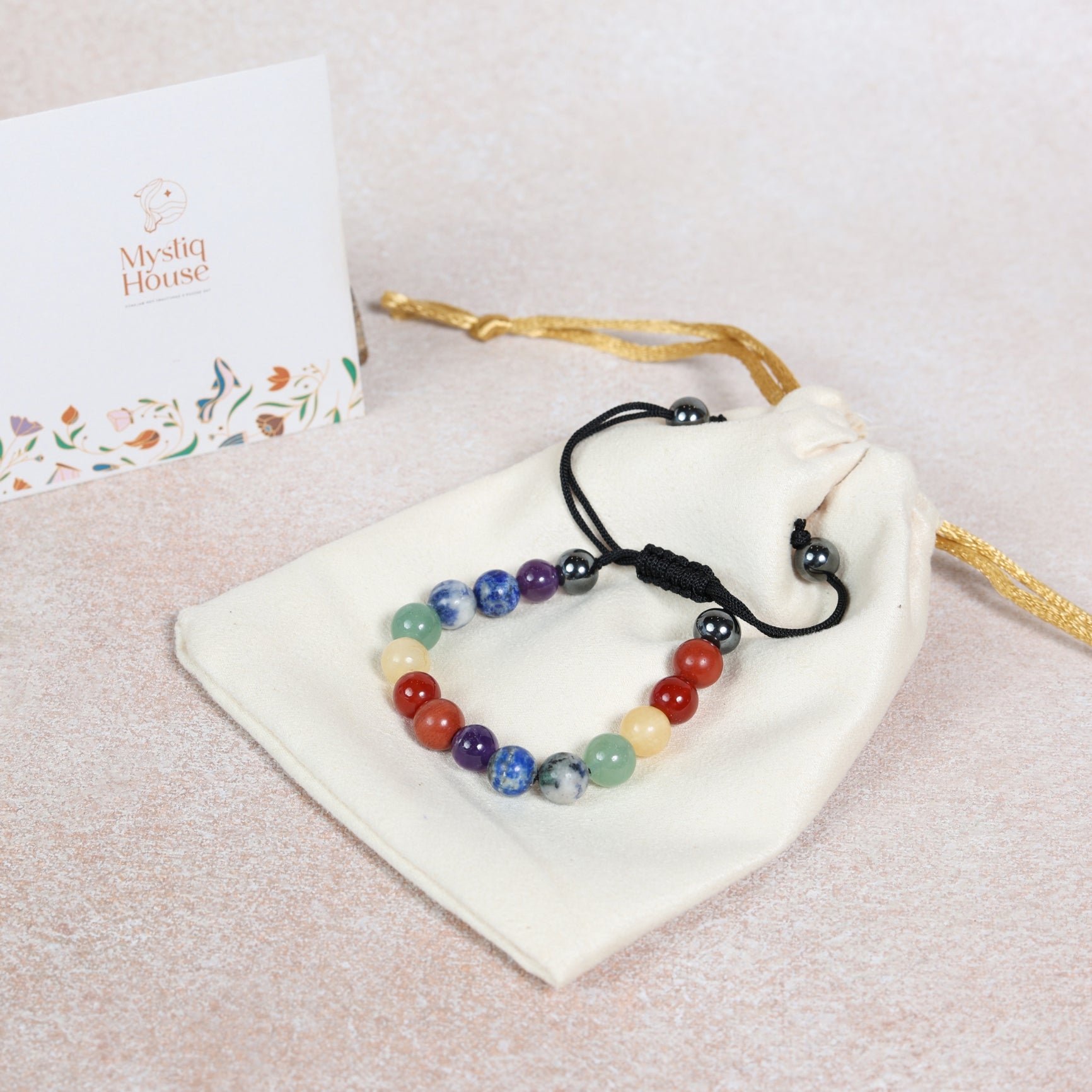 7 Chakra Bracelet - Adjustable Thread