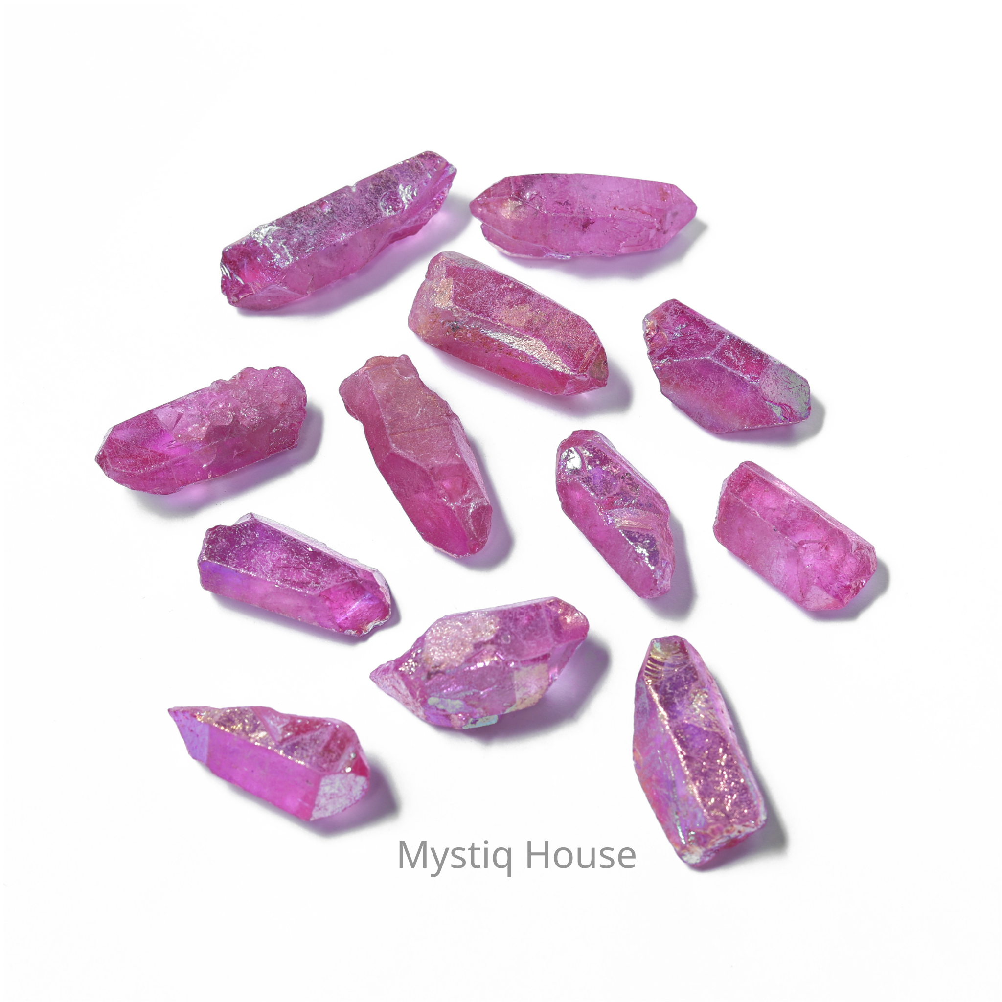 Rose Aura Quartz Points