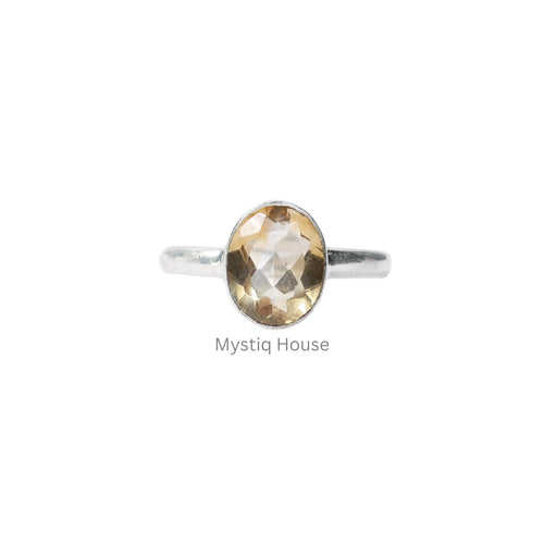 Citrine Pure Silver Ring Img