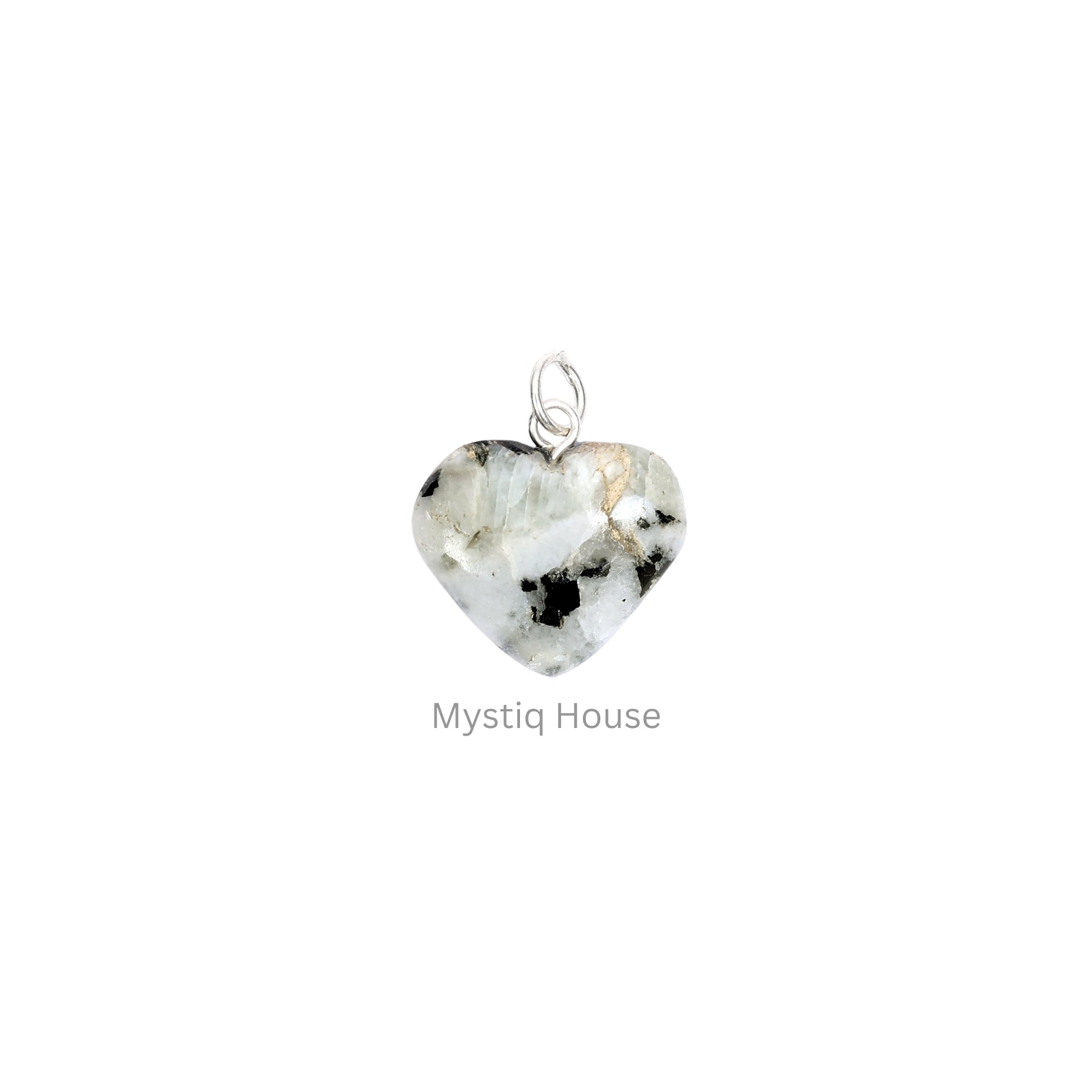 Rainbow Moonstone Mini Heart Pendant
