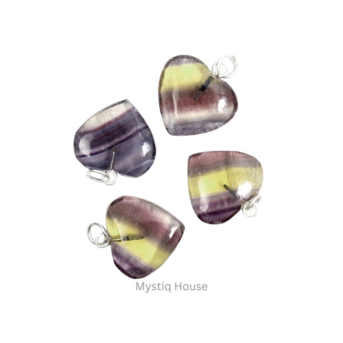 Multi Fluorite Mini Heart Pendant Img