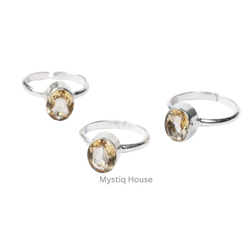 Citrine Pure Silver Ring Img