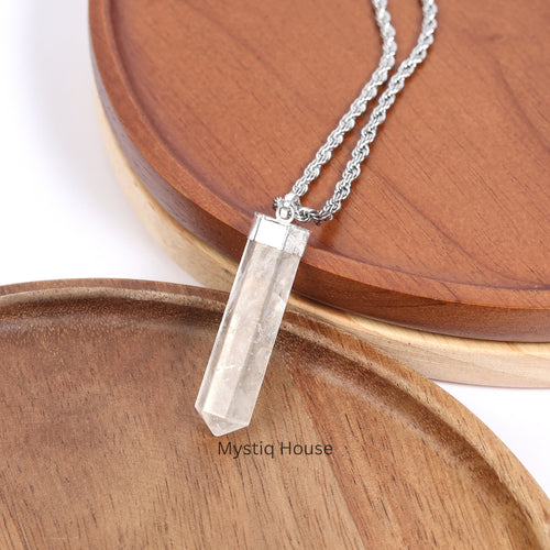 Clear Quartz Pencil Pendant Img