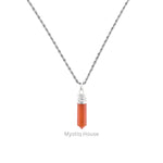 Red Carnelian Pencil Crystal Pendant
