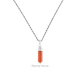 Red Carnelian Pencil Crystal Pendant