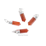 Red Carnelian Pencil Crystal Pendant