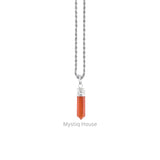 Red Carnelian Pencil Crystal Pendant