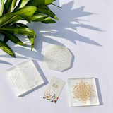 Shree Yantra Square Selenite Charging Plate
