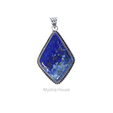 Lapis Lazuli Brass Pendant 