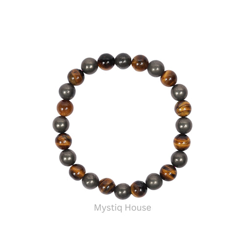 Pyrite & Tiger Eye 8mm Bracelet Img