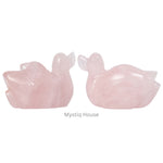 Rose Quartz Duck Pair