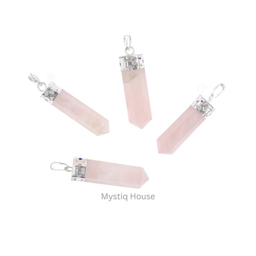 Rose Quartz Pencil Pendant Img