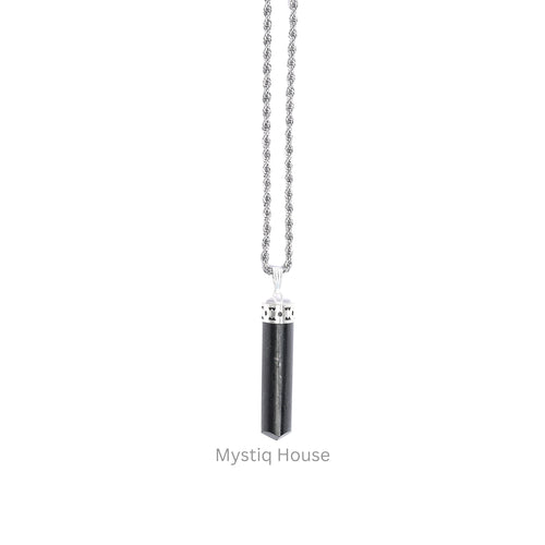 Black Tourmaline Pencil Pendant Img