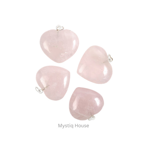 Rose Quartz Big Heart Pendant Img