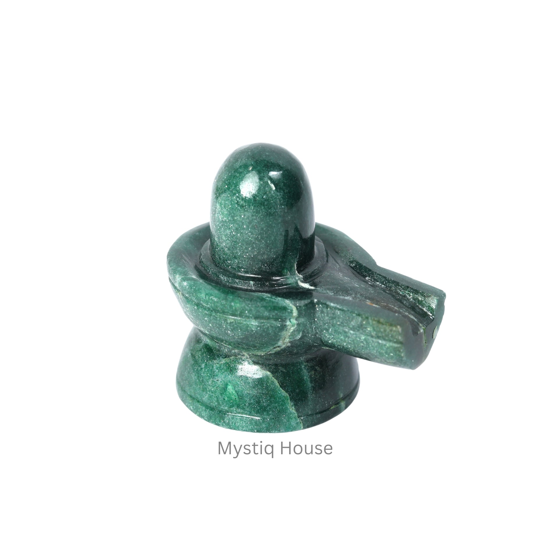 Green Jade Stone Shivling 