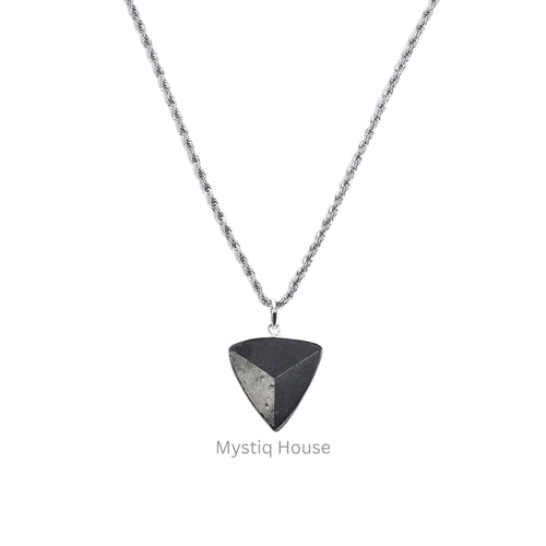 Black Tourmaline Triangle Pendant Img